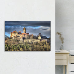 Mountain Castle Canvas Wall Art