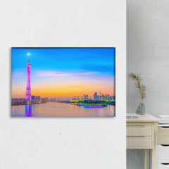 An illuminated Tower