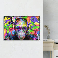 Music Moneky Canvas Wall Art