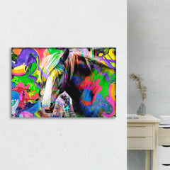 Beautiful Black Horse Wall Art