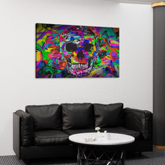 Smily Skull Canvas Wall Art