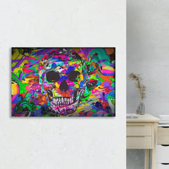 Smily Skull Canvas Wall Art