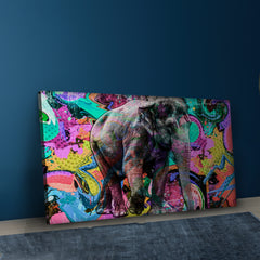 Walking Elephant Canvas Wall Art