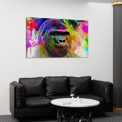 Gorrila Face Canvas Wall Art