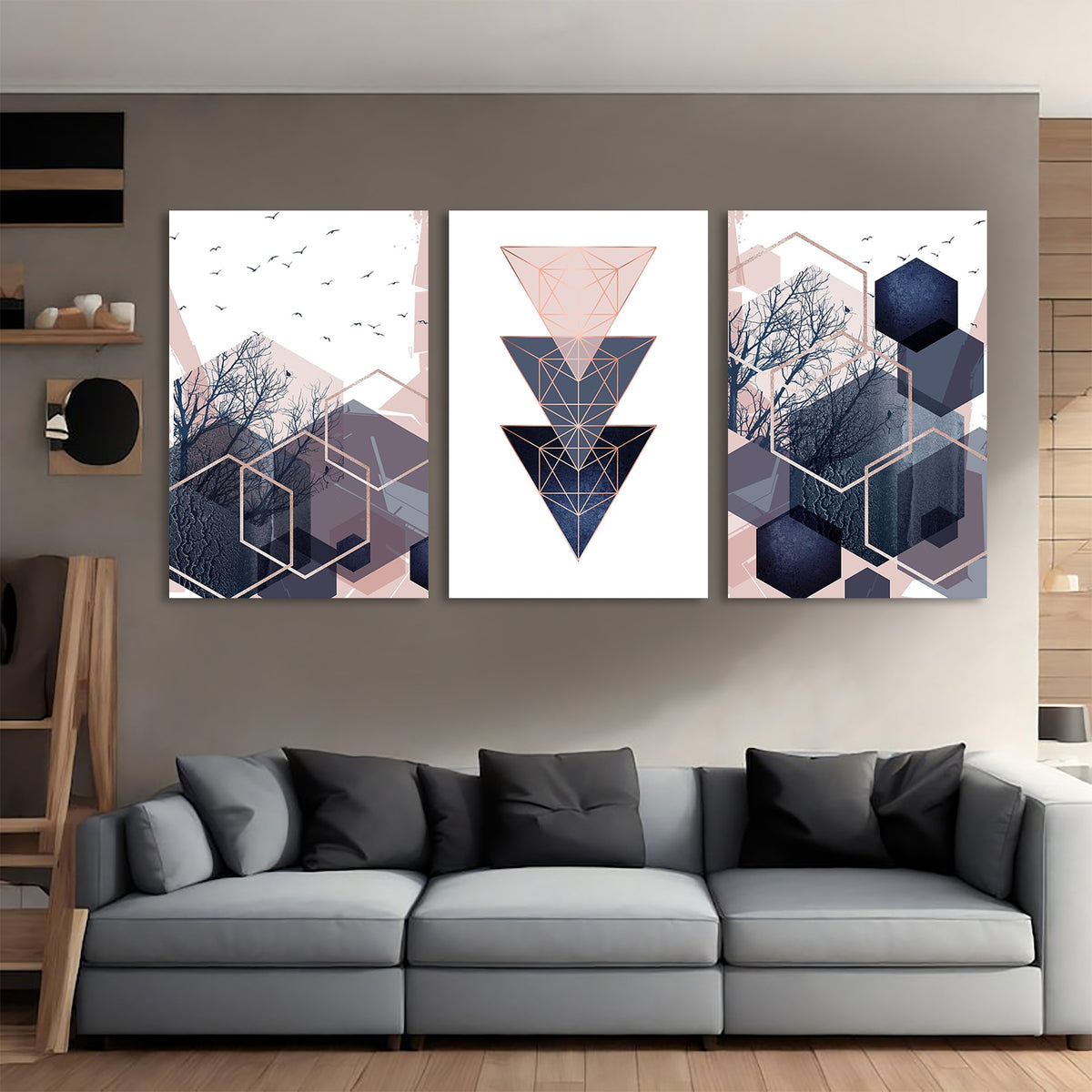 Picture of 3 Pieces - Minimalist Canvas Wall Art Painting Prints & Artwork on ...