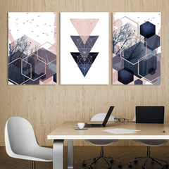 3 Pieces - Shapes Minimalist Art