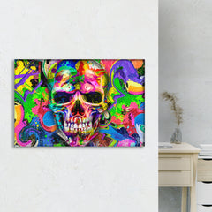 Skull Colorful Canvas Art