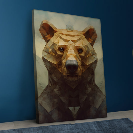 Bear Face Canvas Wall Art