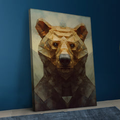 Bear Face Canvas Wall Art