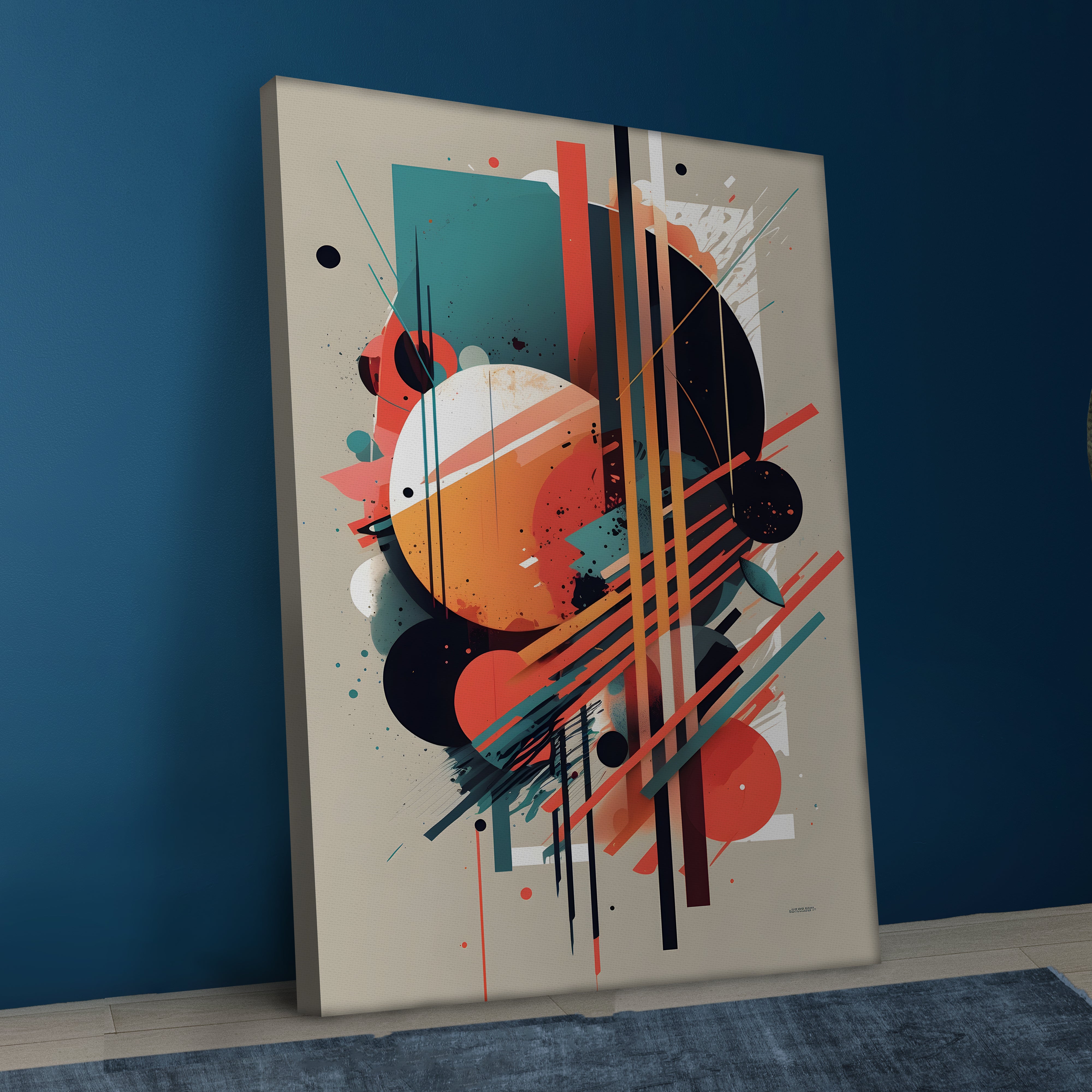 Rounds and Crosses Abstract Art.