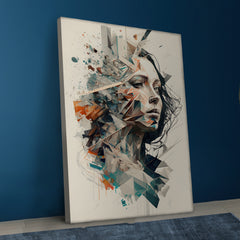 Portrait Face Canvas Abstract Art.