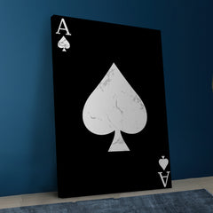 Ace of White Canvas Wall Art