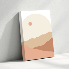 Minimalist Desert Landscape Wall Art – Warm Earth Tone Canvas Print