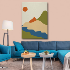 Abstract Mountain Landscape Canvas Wall Art – Minimalist Nature-Inspired Decor