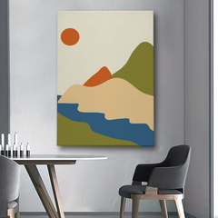 Abstract Mountain Landscape Canvas Wall Art – Minimalist Nature-Inspired Decor
