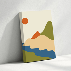 Abstract Mountain Landscape Canvas Wall Art – Minimalist Nature-Inspired Decor
