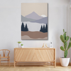 Minimalist Mountain Forest Canvas Wall Art – Serene Nature-Inspired Home Decor