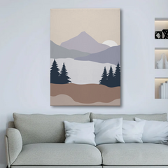 Minimalist Mountain Forest Canvas Wall Art – Serene Nature-Inspired Home Decor