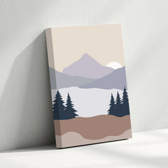 Minimalist Mountain Forest Canvas Wall Art – Serene Nature-Inspired Home Decor