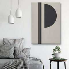 Minimalist Black and Grey Abstract Canvas Wall Art – Modern Bedroom Decor