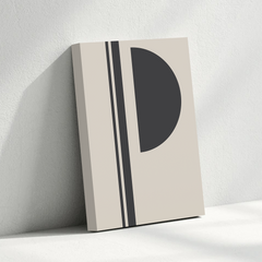 Minimalist Black and Grey Abstract Canvas Wall Art – Modern Bedroom Decor