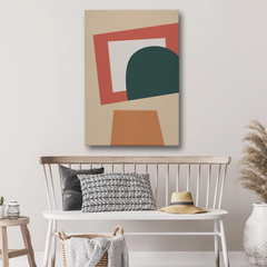 Modern Geometric Abstract Canvas Wall Art – Bold Shapes & Earthy Tones