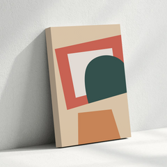 Modern Geometric Abstract Canvas Wall Art – Bold Shapes & Earthy Tones