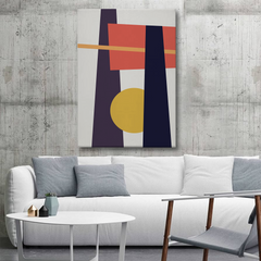 Abstract Geometric Wall Art Canvas – Bold Mid-Century Modern Design