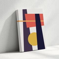Abstract Geometric Wall Art Canvas – Bold Mid-Century Modern Design