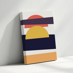 Modern Abstract Sunset Wall Art Canvas – Geometric Minimal Design