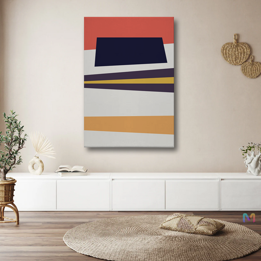 Modern Abstract Geometric Canvas Wall Art – Bold Shapes & Striking Colors