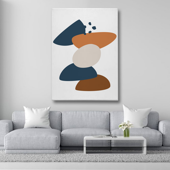 Abstract Geometric Balance Canvas Wall Art – Modern Minimalist Design