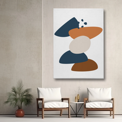 Abstract Geometric Balance Canvas Wall Art – Modern Minimalist Design