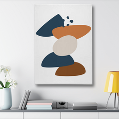 Abstract Geometric Balance Canvas Wall Art – Modern Minimalist Design