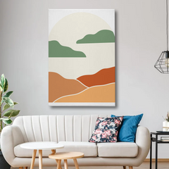 Sunset Hills Abstract Canvas Wall Art – Minimalist Landscape