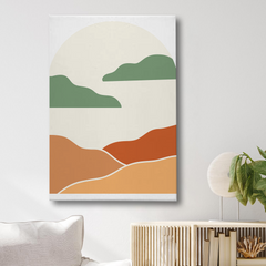 Sunset Hills Abstract Canvas Wall Art – Minimalist Landscape