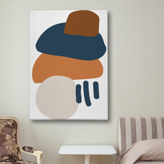 Stacked Abstract Shapes Canvas Wall Art – Modern Minimalist