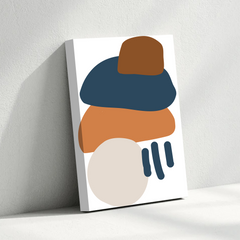 Stacked Abstract Shapes Canvas Wall Art – Modern Minimalist