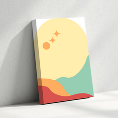 Abstract Sun & Horizon Canvas Wall Art – Modern Minimalist Decor
