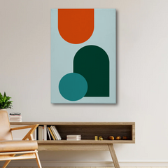 Geometric Shapes Abstract Canvas Wall Art – Modern Minimalist Decor