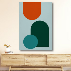Geometric Shapes Abstract Canvas Wall Art – Modern Minimalist Decor