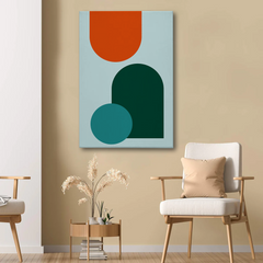 Geometric Shapes Abstract Canvas Wall Art – Modern Minimalist Decor