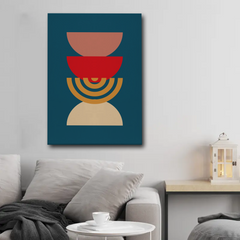 Stacked Geometric Abstract Canvas Wall Art – Modern Minimalist Design