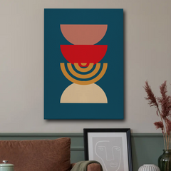 Stacked Geometric Abstract Canvas Wall Art – Modern Minimalist Design