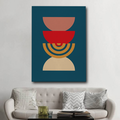 Stacked Geometric Abstract Canvas Wall Art – Modern Minimalist Design