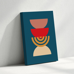 Stacked Geometric Abstract Canvas Wall Art – Modern Minimalist Design