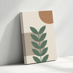 Minimalist Leaf Abstract Canvas Wall Art – Modern Botanical Design