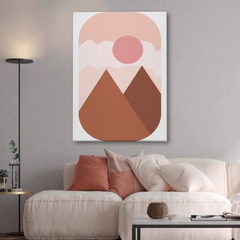 Minimalist Mountain Sunrise Canvas Wall Art – Modern Nature Decor