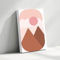 Minimalist Mountain Sunrise Canvas Wall Art – Modern Nature Decor