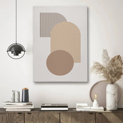 Minimalist Geometric Shapes Canvas Wall Art – Neutral Modern Abstract Design